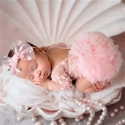 Romper Grianghrafadóireacht Nuabheirthe le Bow Headband